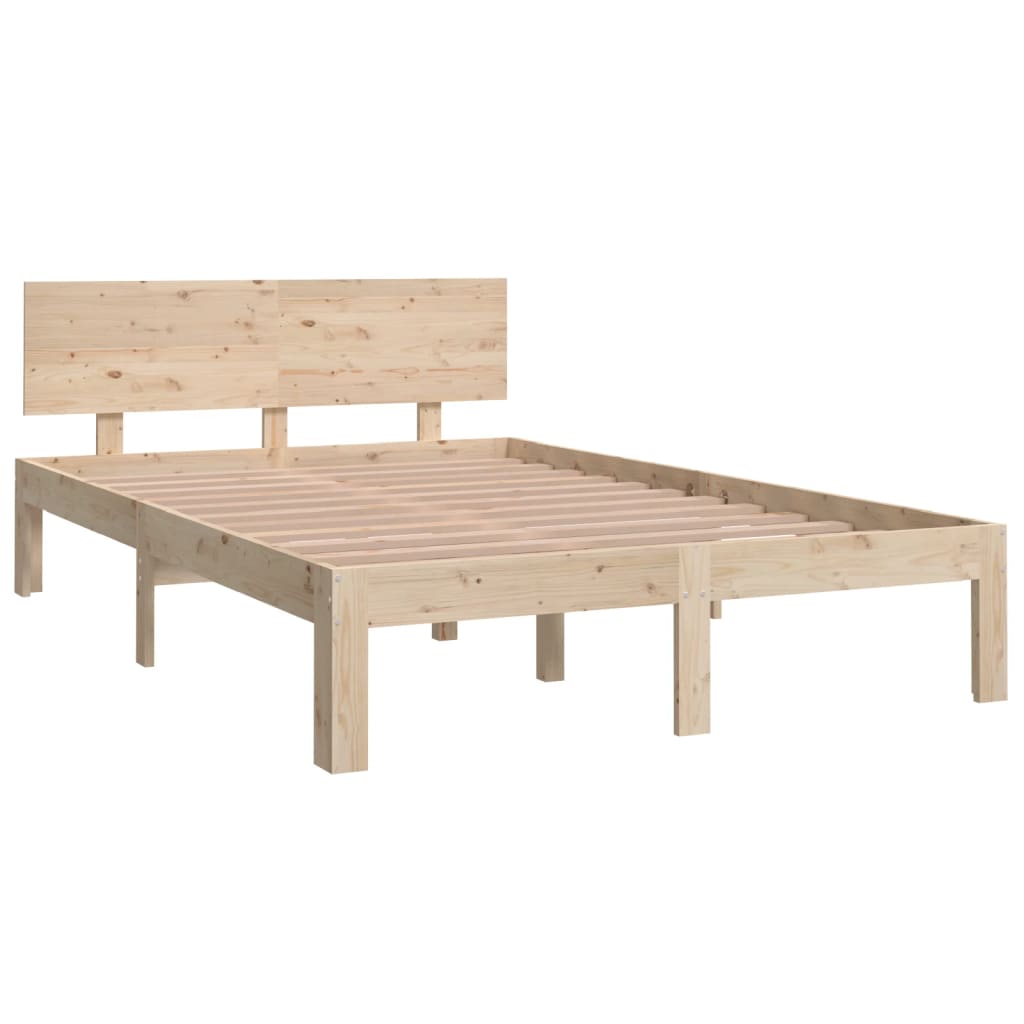 Okvir za krevet od masivnog drva 120 x 190 cm mali bračni