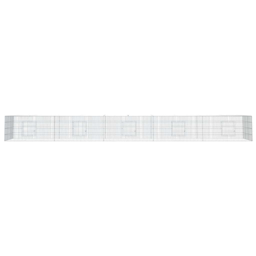 Kavez za zečeve s 5 panela 541x109x54 cm od pocinčanog željeza