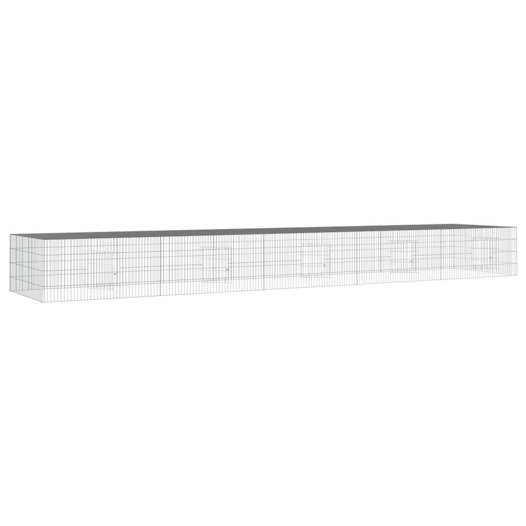 Kavez za zečeve s 5 panela 541x109x54 cm od pocinčanog željeza