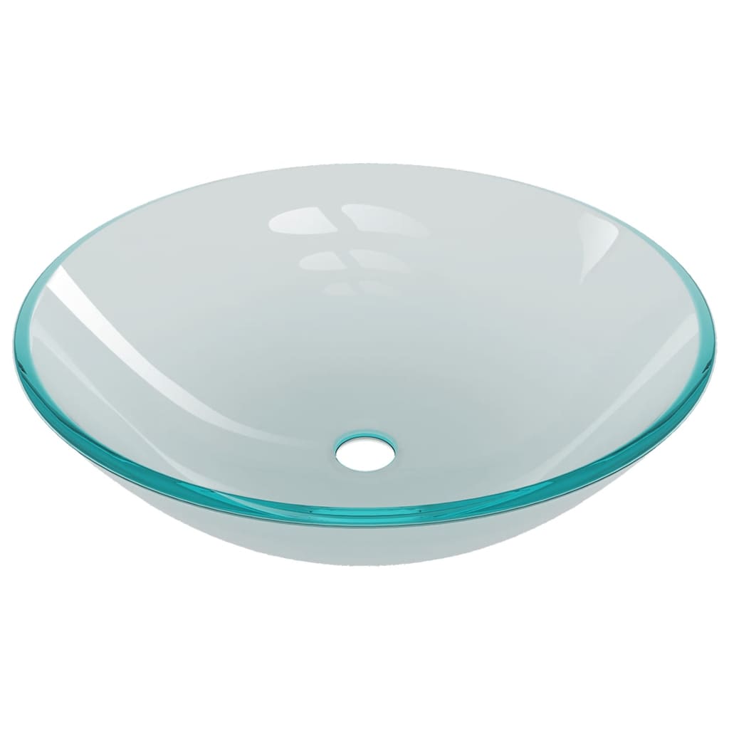 Umivaonik sa slavinom i odvodom od matiranog kaljenog stakla