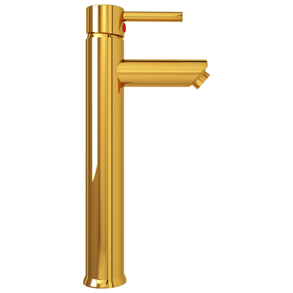 Umivaonik sa slavinom i odvodom zlatni od kaljenog stakla