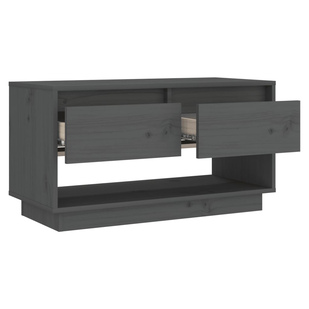 TV ormarić sivi 74 x 34 x 40 cm od masivne borovine