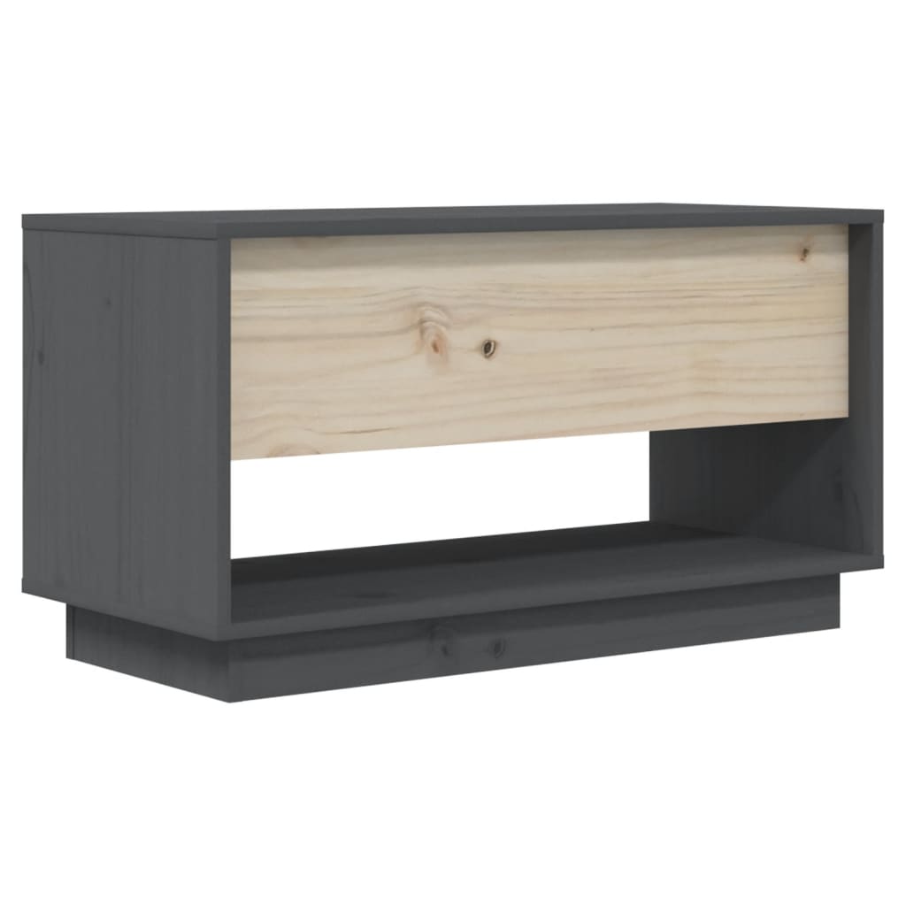 TV ormarić sivi 74 x 34 x 40 cm od masivne borovine