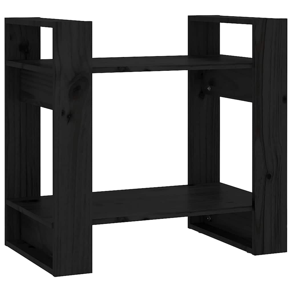 Ormarić za knjige / pregrada crni 60x35x57 cm od borovine
