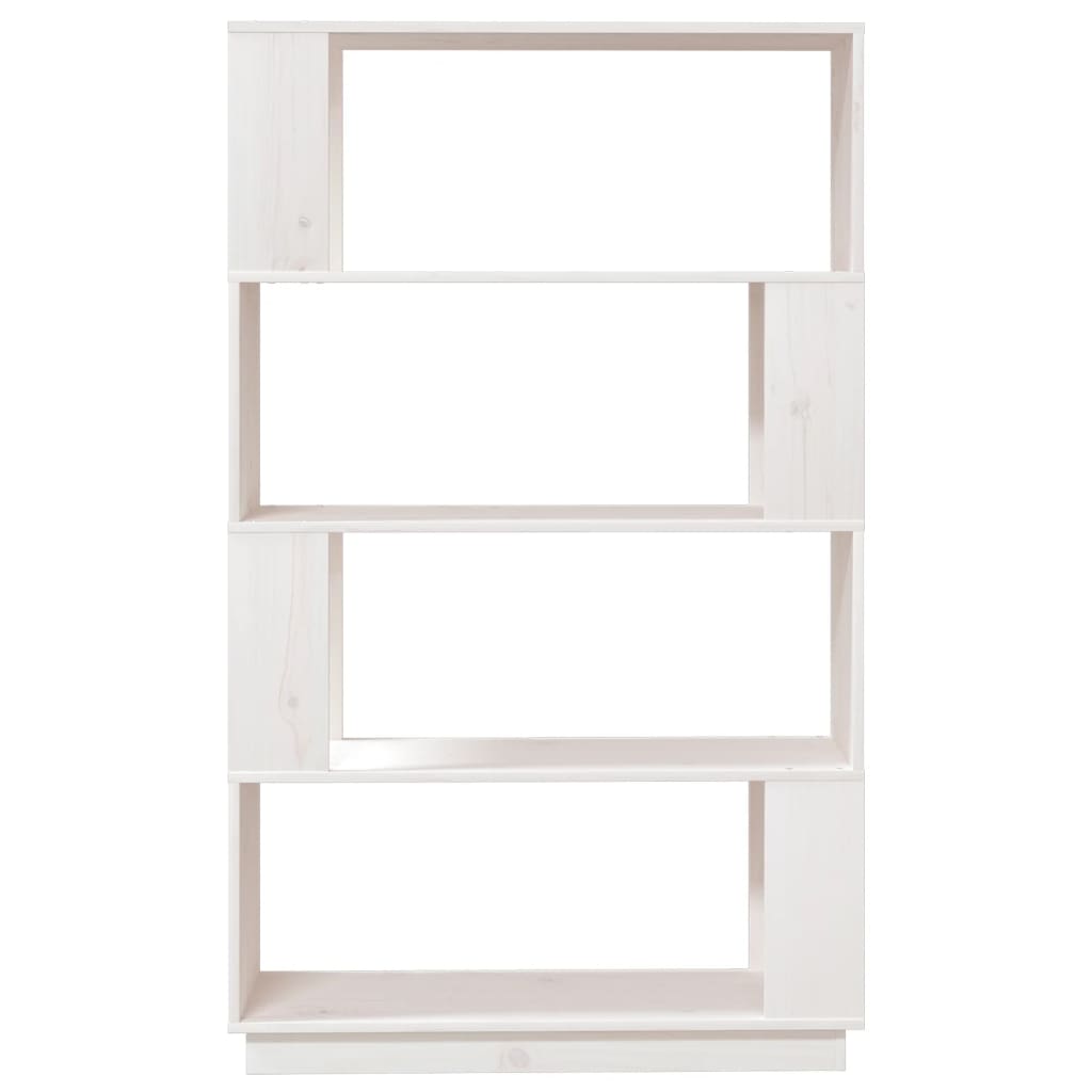 Ormarić za knjige / pregrada bijeli 80x25x132 cm od borovine