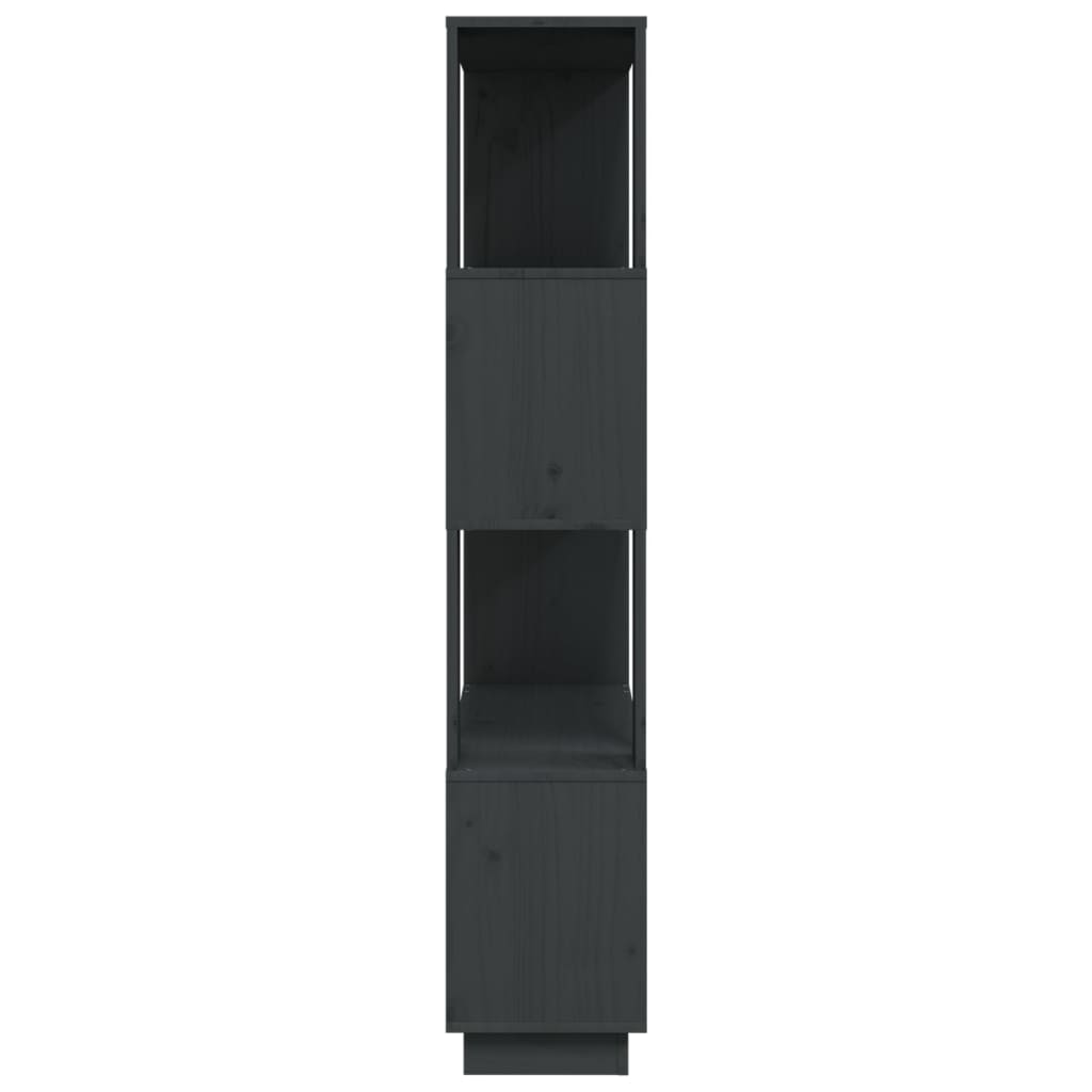 Ormarić za knjige / pregrada sivi 80x25x132 cm od borovine