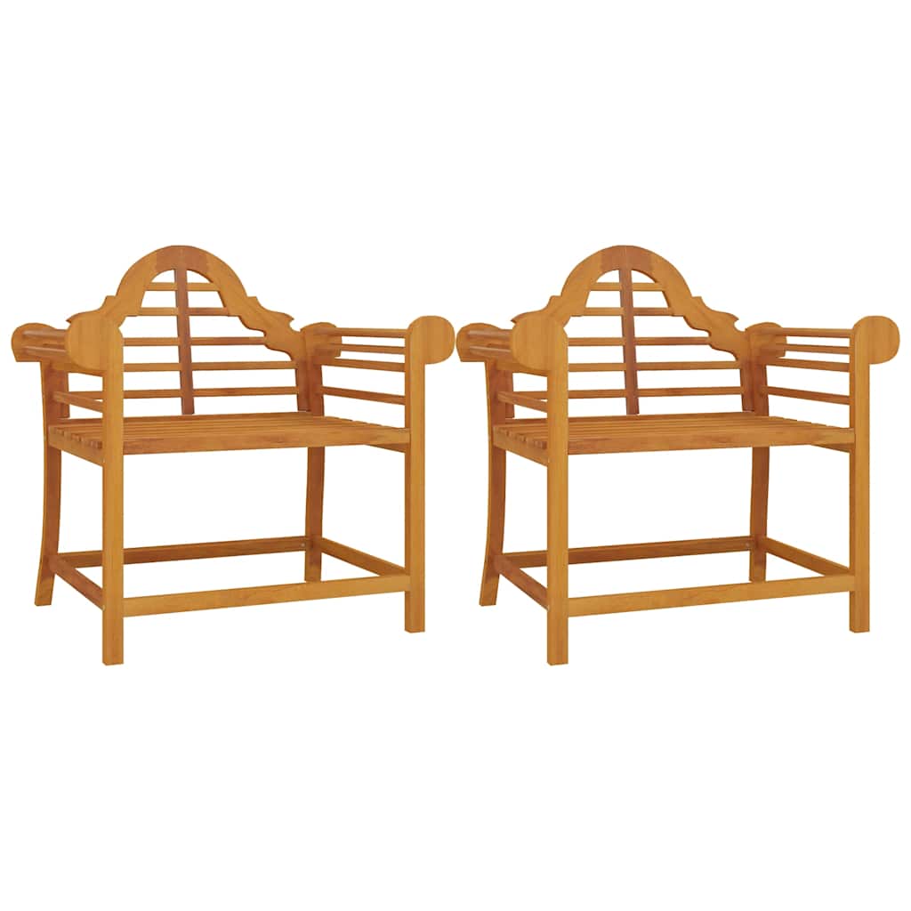 Vrtne stolice 2 kom 91 x 62 x 94 cm od masivne tikovine