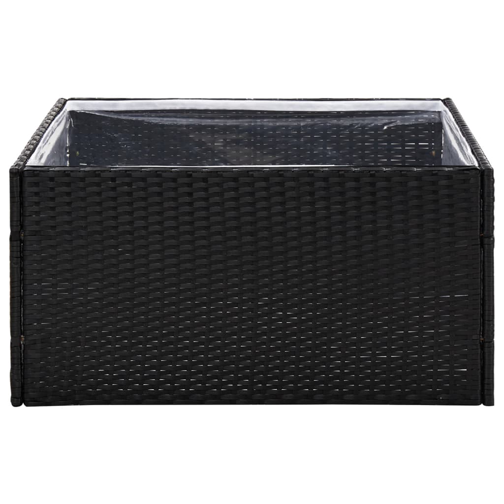 Vrtna sadilica crna 80 x 80 x 40 cm od poliratana