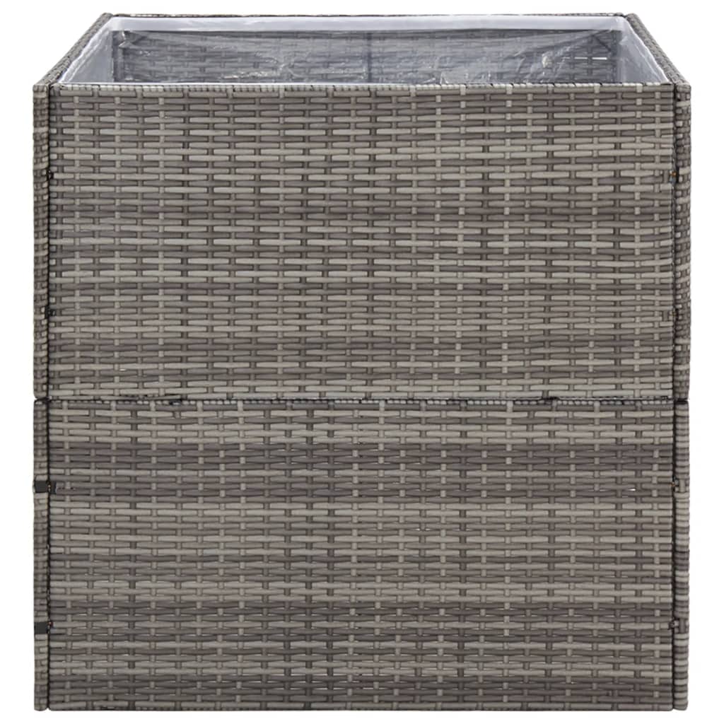 Vrtna sadilica siva 80 x 80 x 80 cm od poliratana