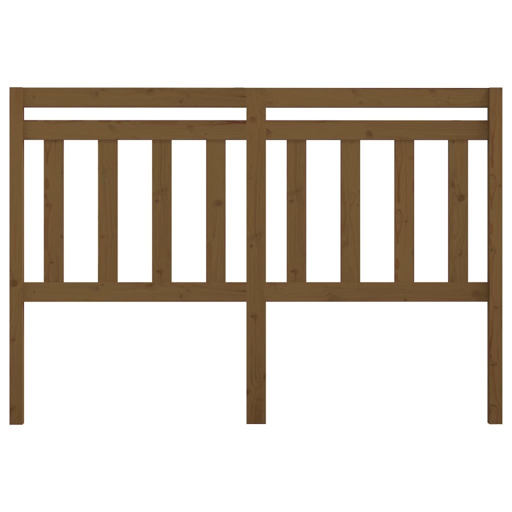 Uzglavlje za krevet boja meda 126 x 4 x 100 cm masivna borovina