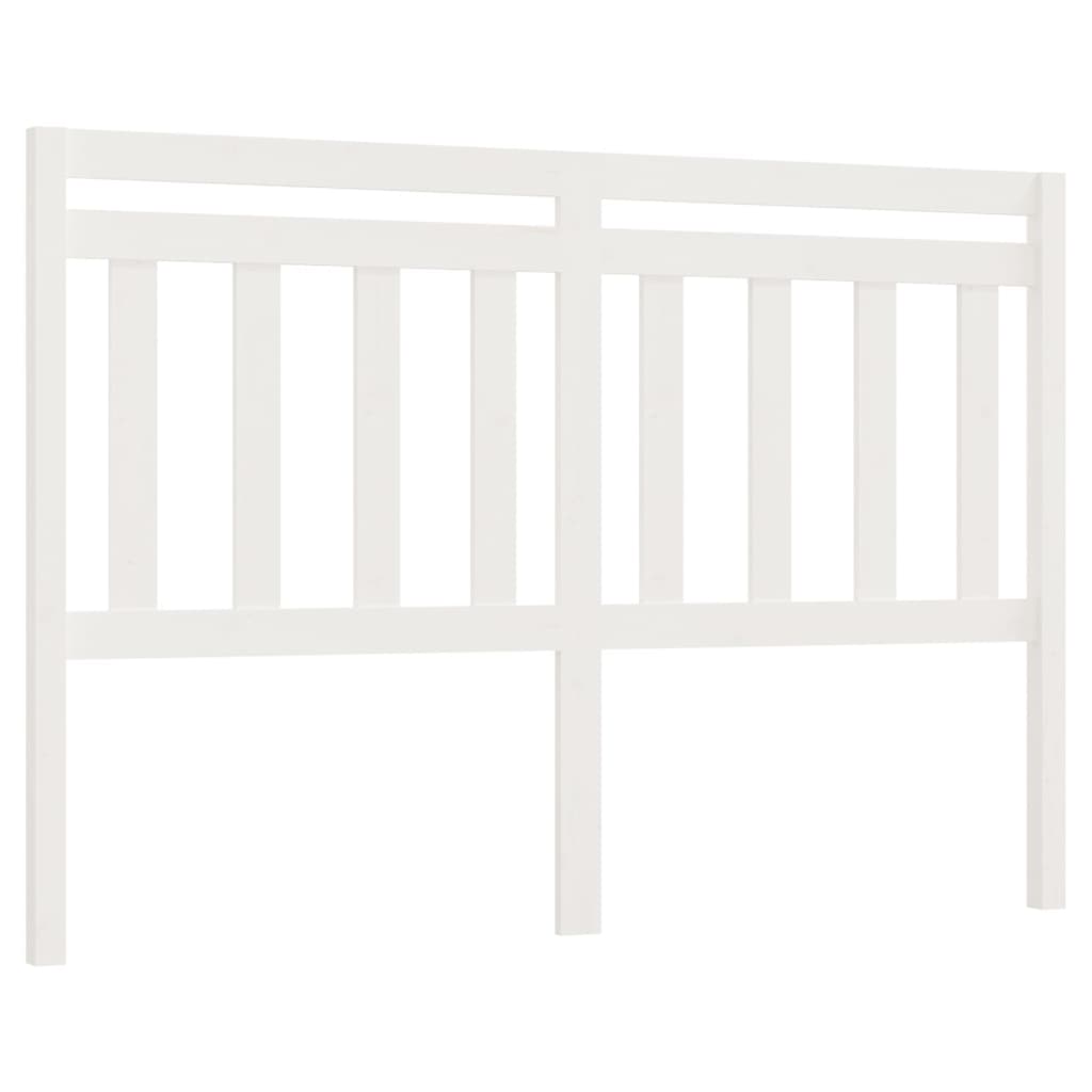 Uzglavlje za krevet bijelo 166 x 4 x 100 cm od masivne borovine