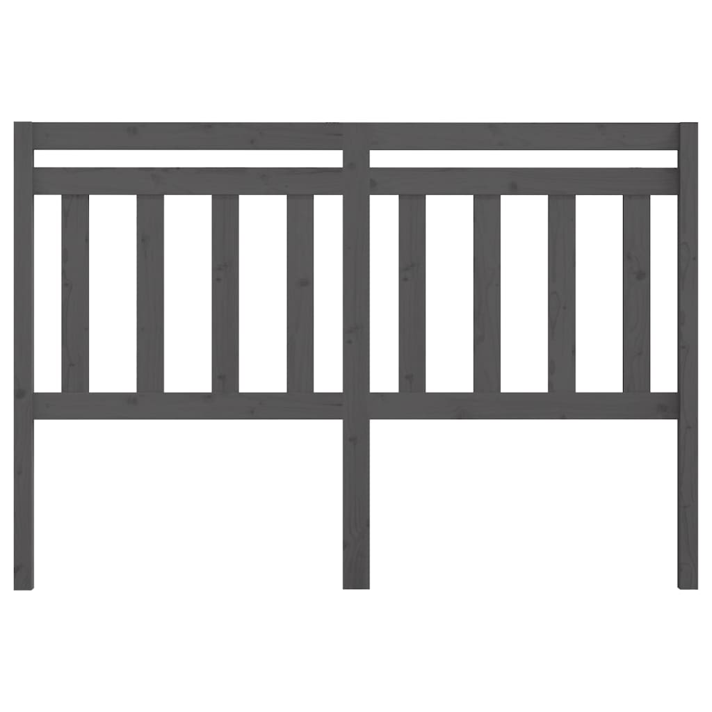 Uzglavlje za krevet sivo 166 x 4 x 100 cm od masivne borovine