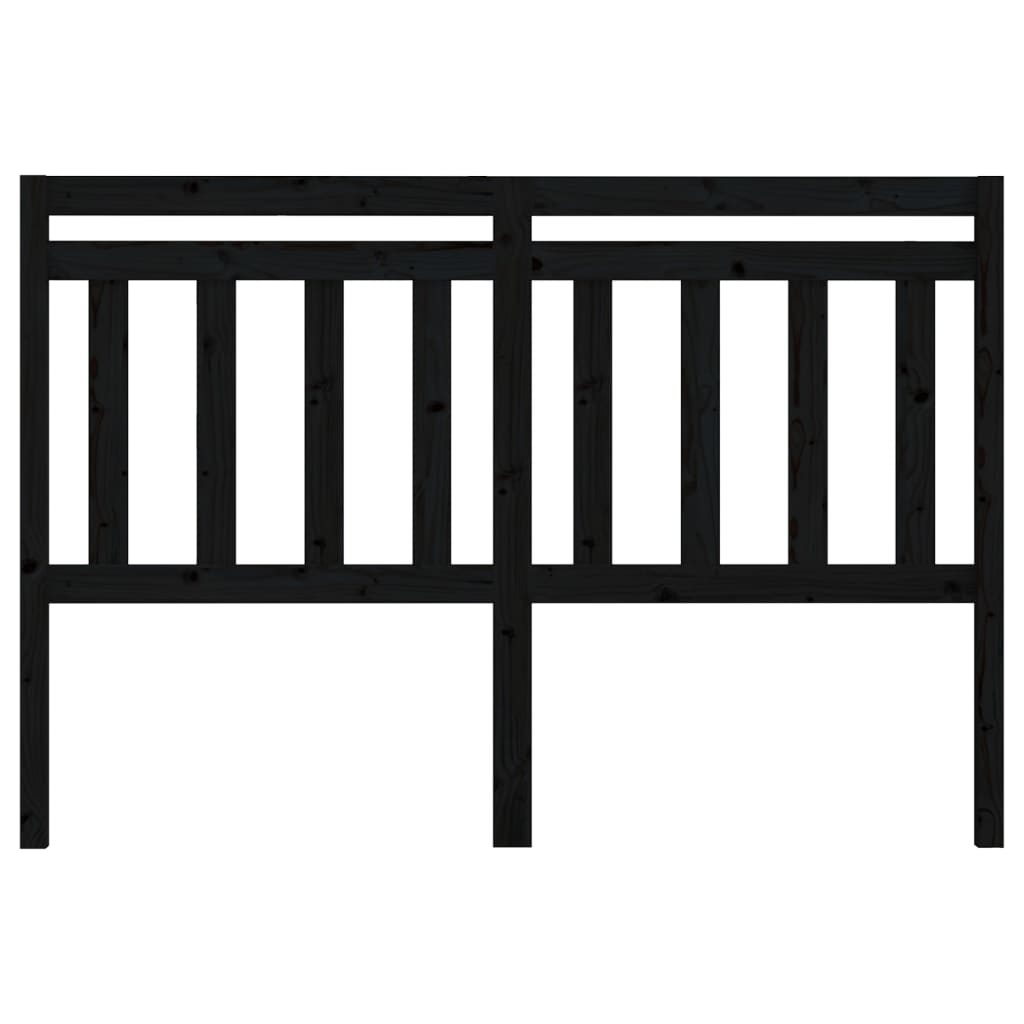 Uzglavlje za krevet crno 166 x 4 x 100 cm od masivne borovine