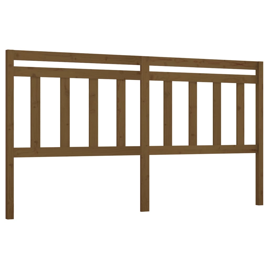 Uzglavlje za krevet boja meda 186 x 4 x 100 cm masivna borovina