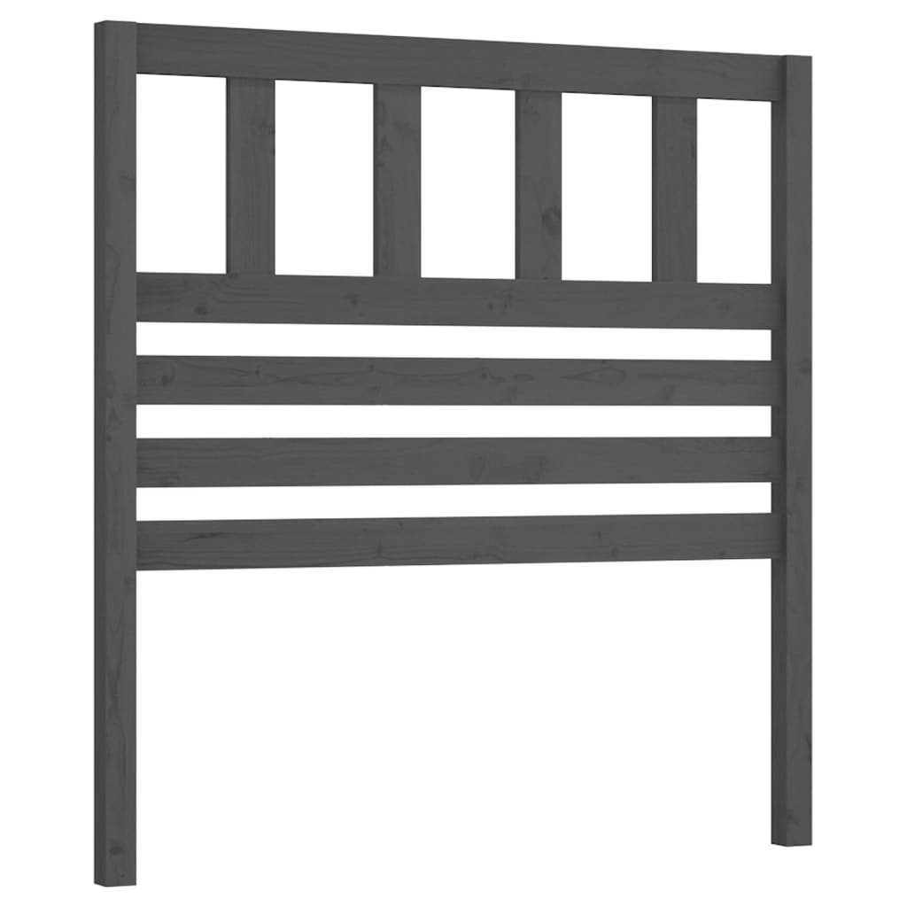 Uzglavlje za krevet sivo 106 x 4 x 100 cm od masivne borovine