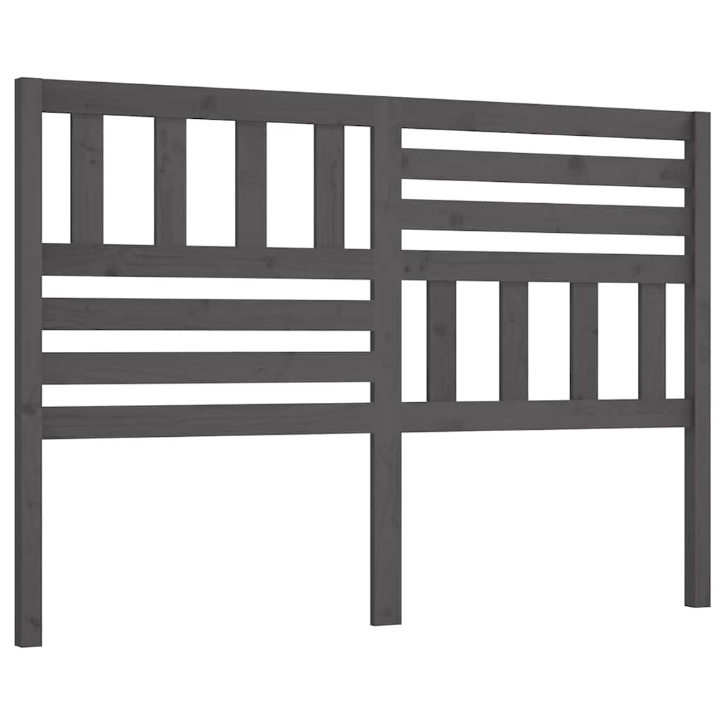Uzglavlje za krevet sivo 156 x 4 x 100 cm od masivne borovine