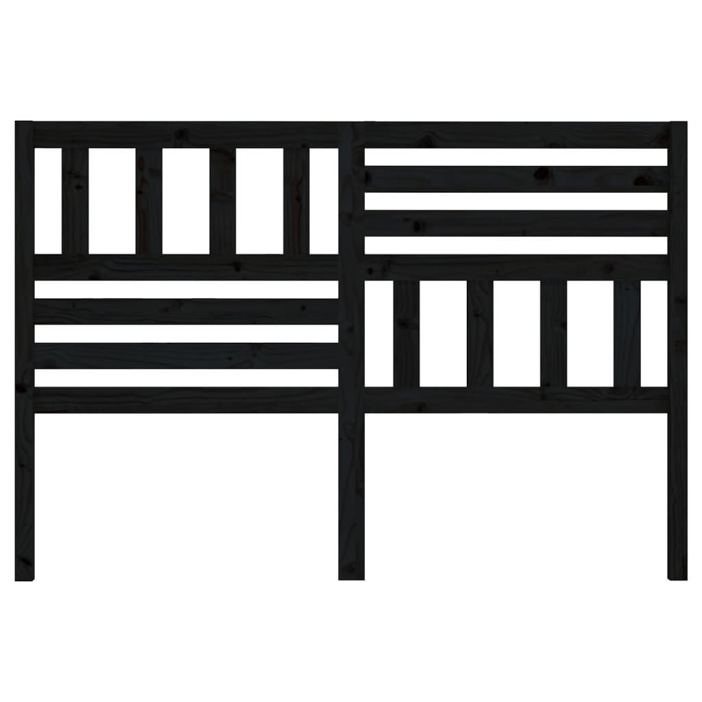 Uzglavlje za krevet crno 166 x 4 x 100 cm od masivne borovine