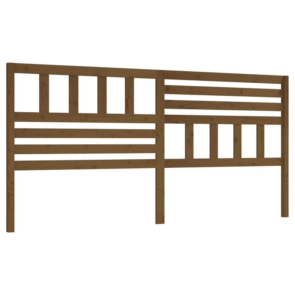 Uzglavlje za krevet boja meda 186 x 4 x 100 cm masivna borovina