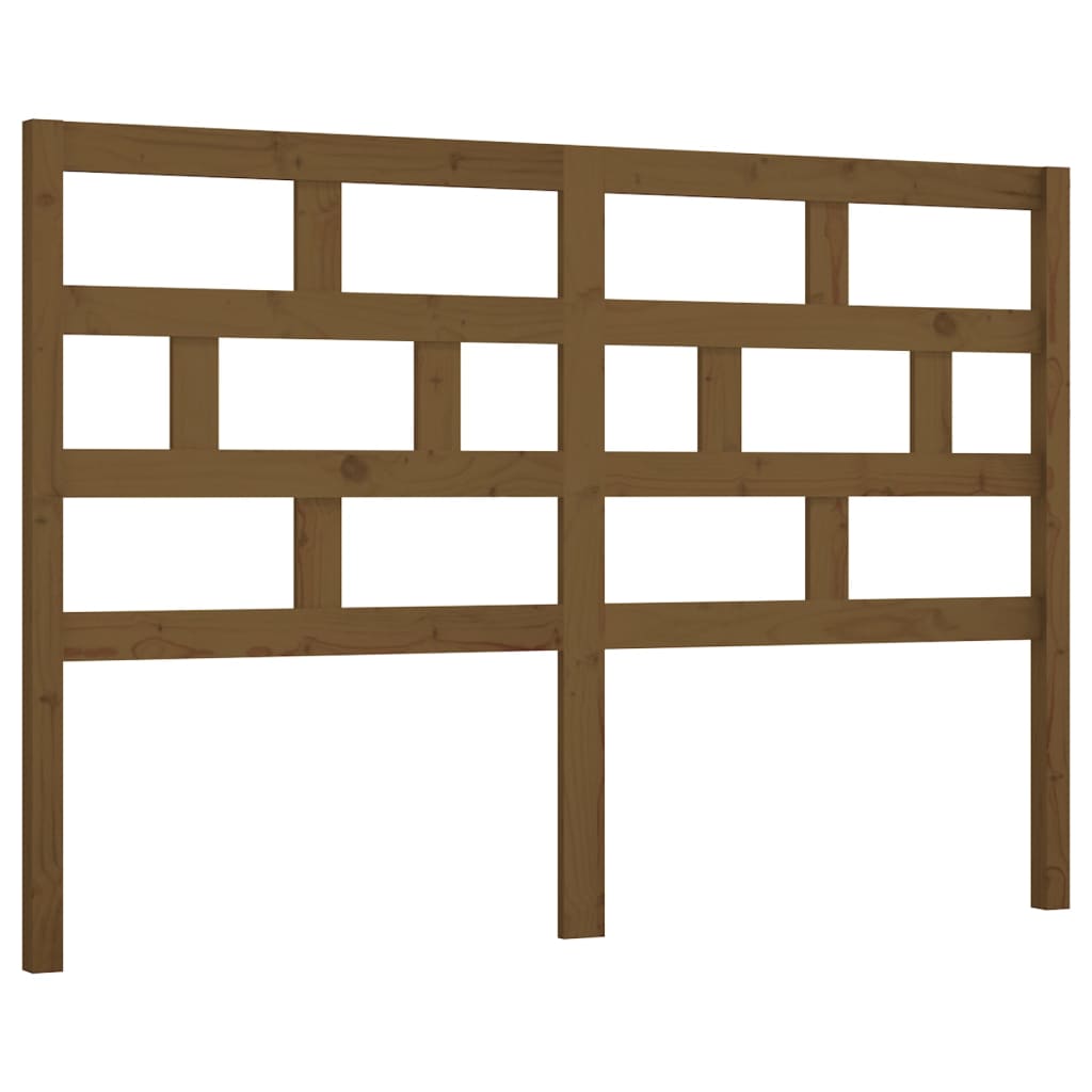 Uzglavlje za krevet boja meda 141 x 4 x 100 cm masivna borovina