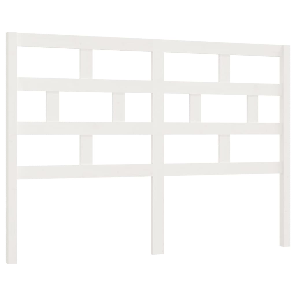 Uzglavlje za krevet bijelo 156 x 4 x 100 cm od masivne borovine