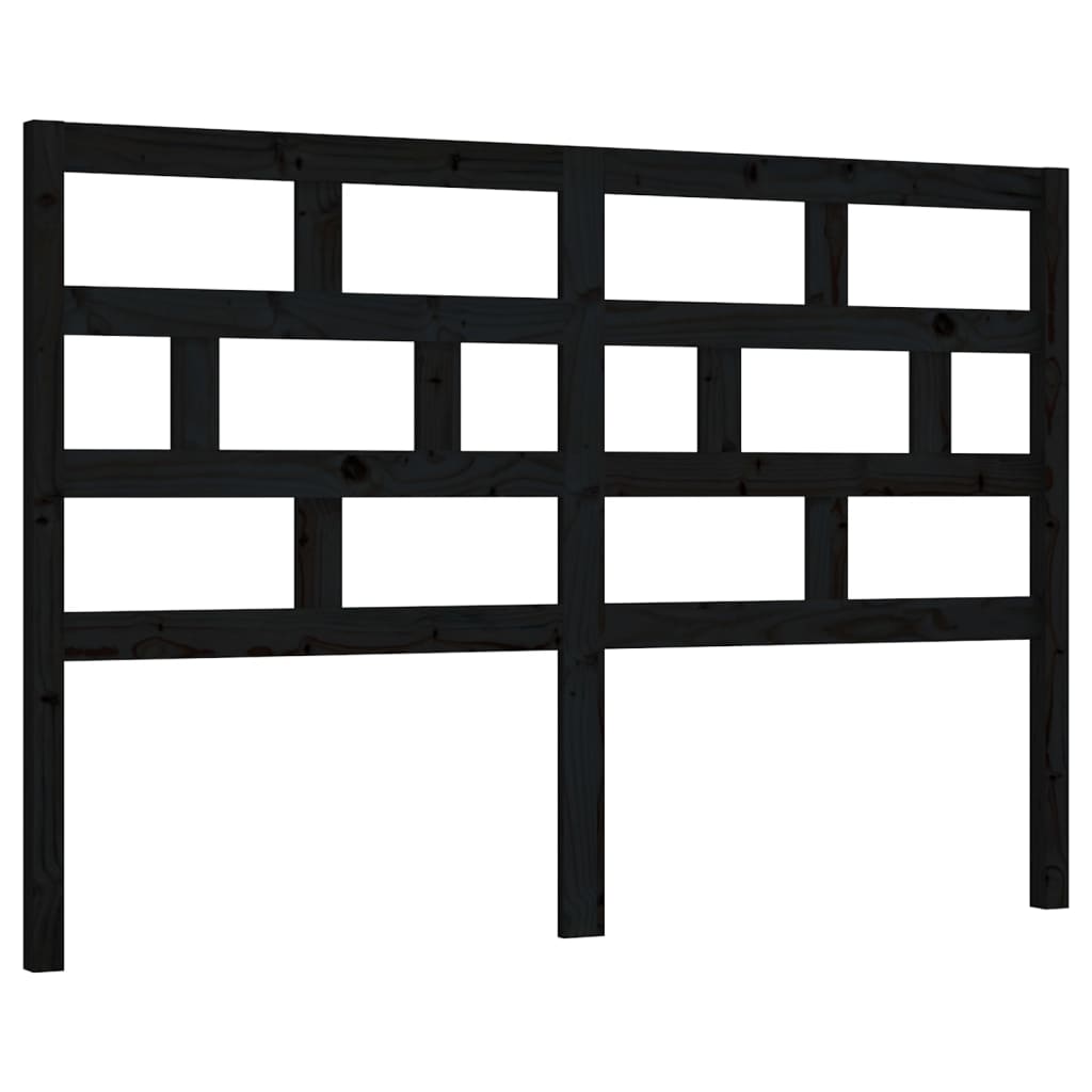 Uzglavlje za krevet crno 166 x 4 x 100 cm od masivne borovine