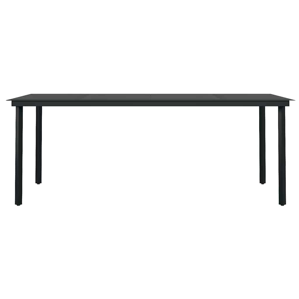 9-dijelni vrtni blagovaonski set crni