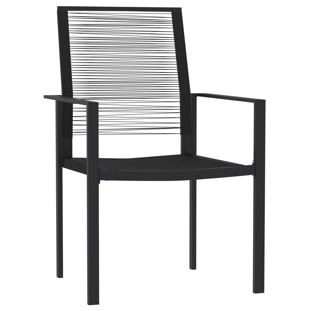 9-dijelni vrtni blagovaonski set crni