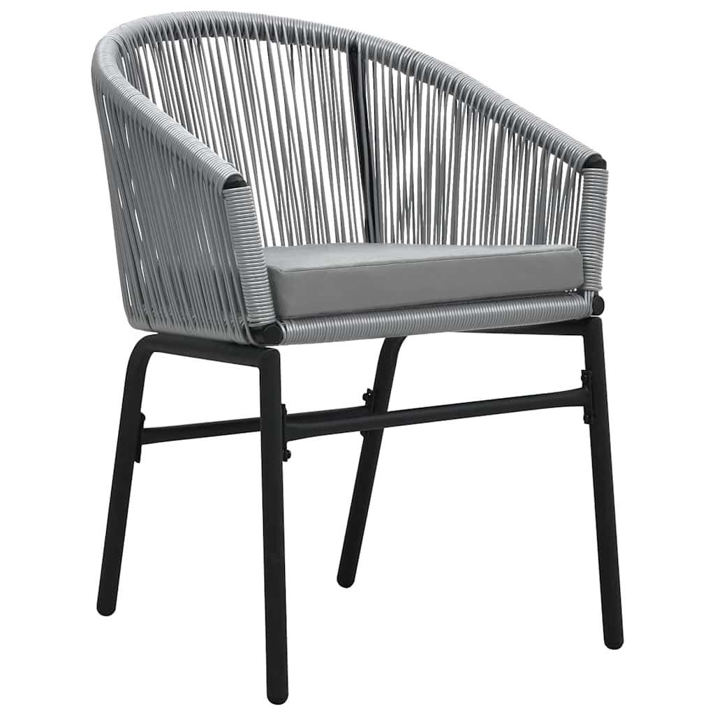 5-dijelni vrtni blagovaonski set sivi Siva Dužina stola 80 cm