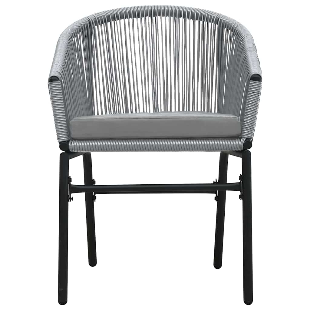 5-dijelni vrtni blagovaonski set sivi Siva Dužina stola 80 cm