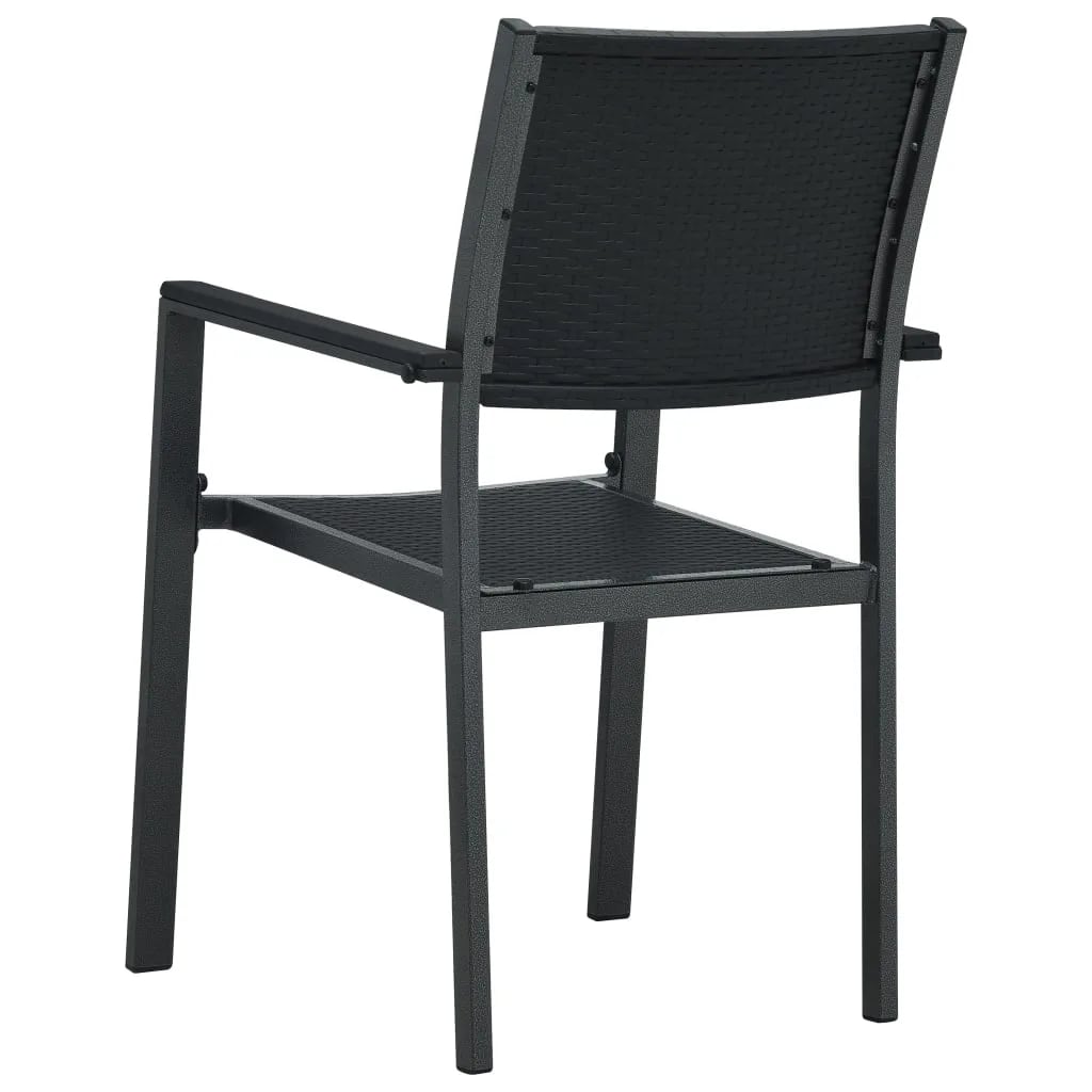 9-dijelni vrtni blagovaonski set crni