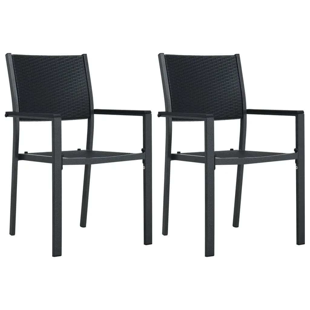 3-dijelni vrtni blagovaonski set crni