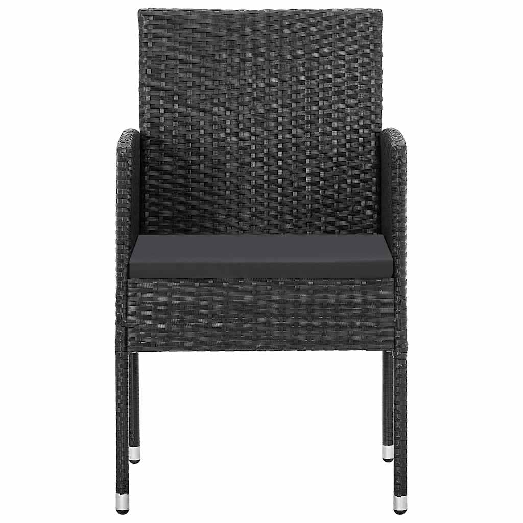 5-dijelni vrtni blagovaonski set crni