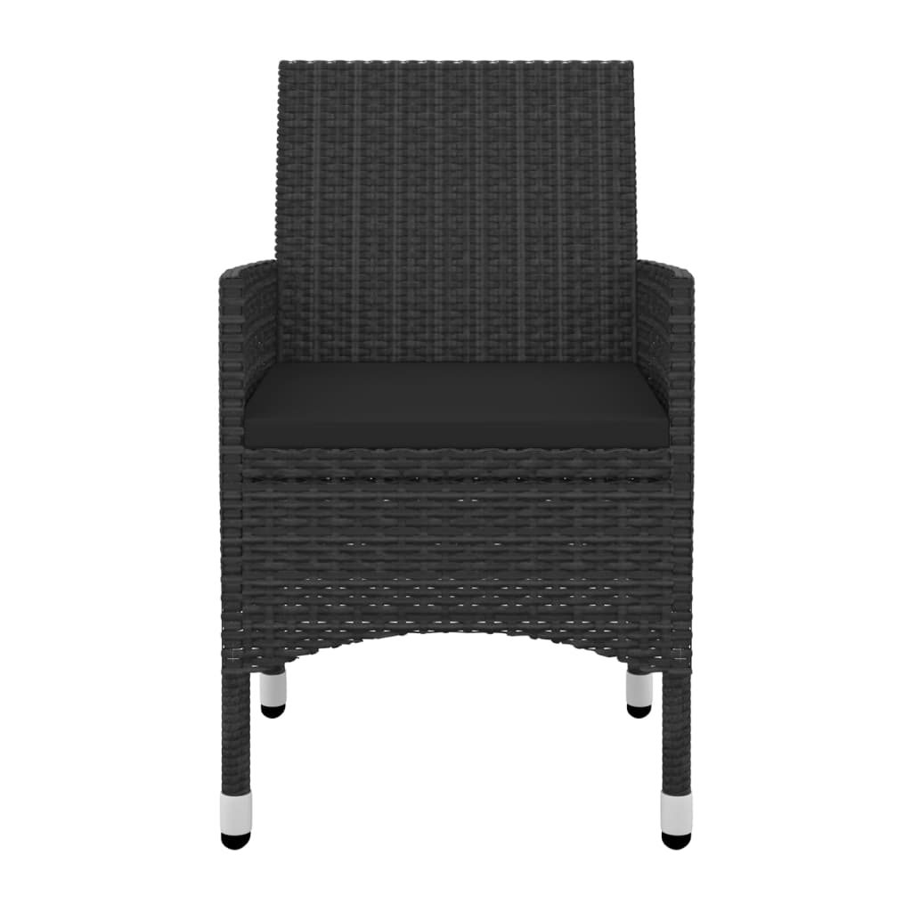 3-dijelni vrtni blagovaonski set s jastucima poliratan i staklo