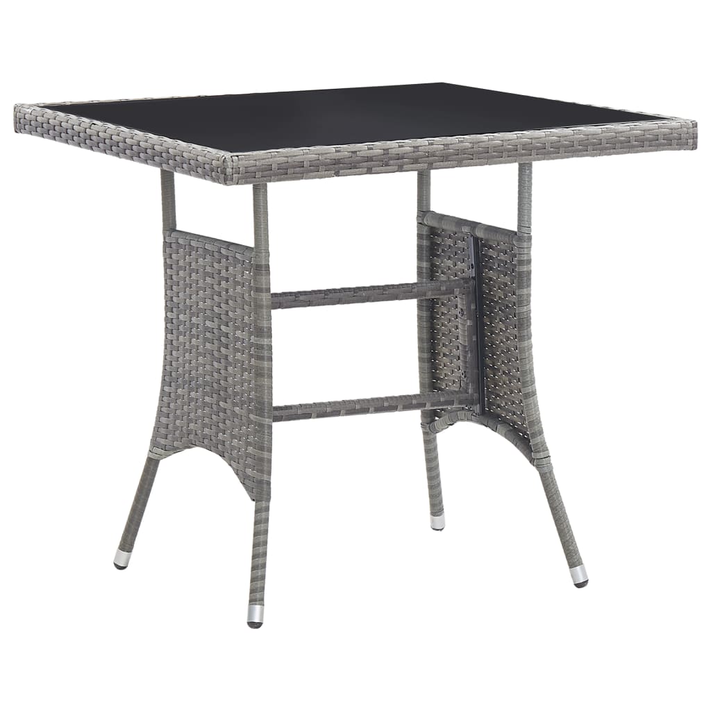 Vrtni stol sivi 80 x 80 x 74 cm od poliratana