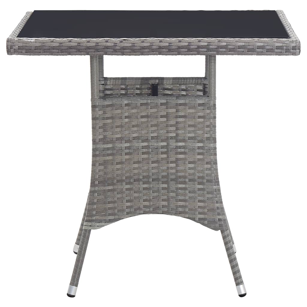 Vrtni stol sivi 80 x 80 x 74 cm od poliratana