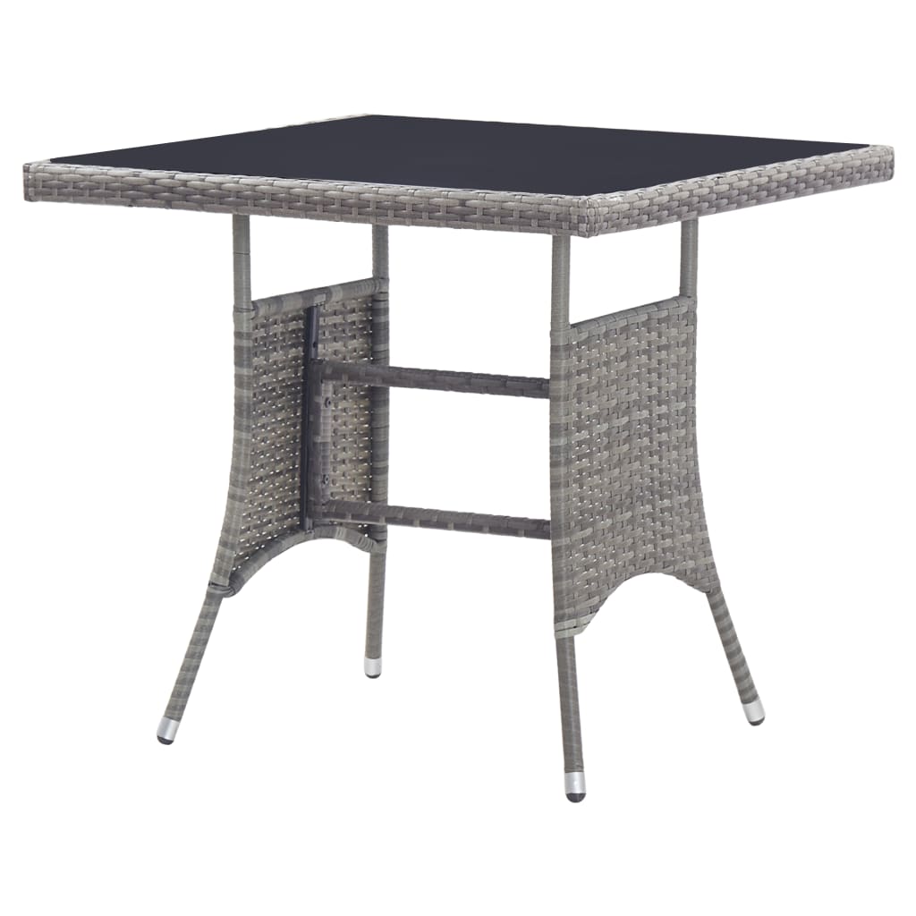 Vrtni stol sivi 80 x 80 x 74 cm od poliratana