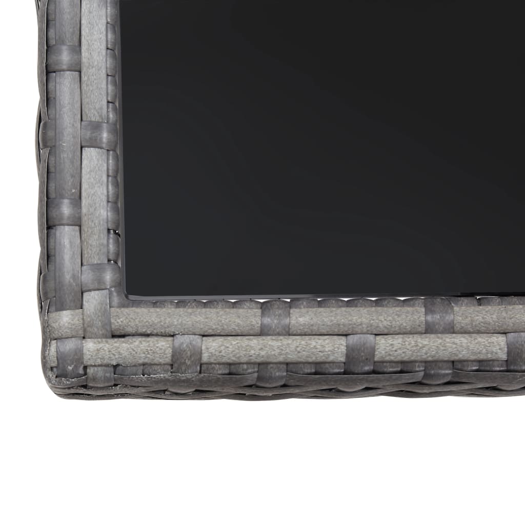 Vrtni stol sivi 80 x 80 x 74 cm od poliratana