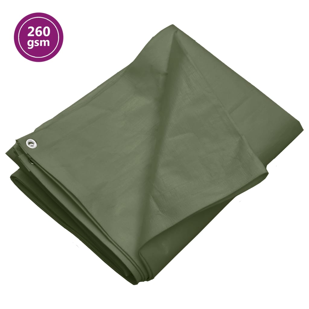 Cerada 260 g/m² 6x12 m zelena HDPE