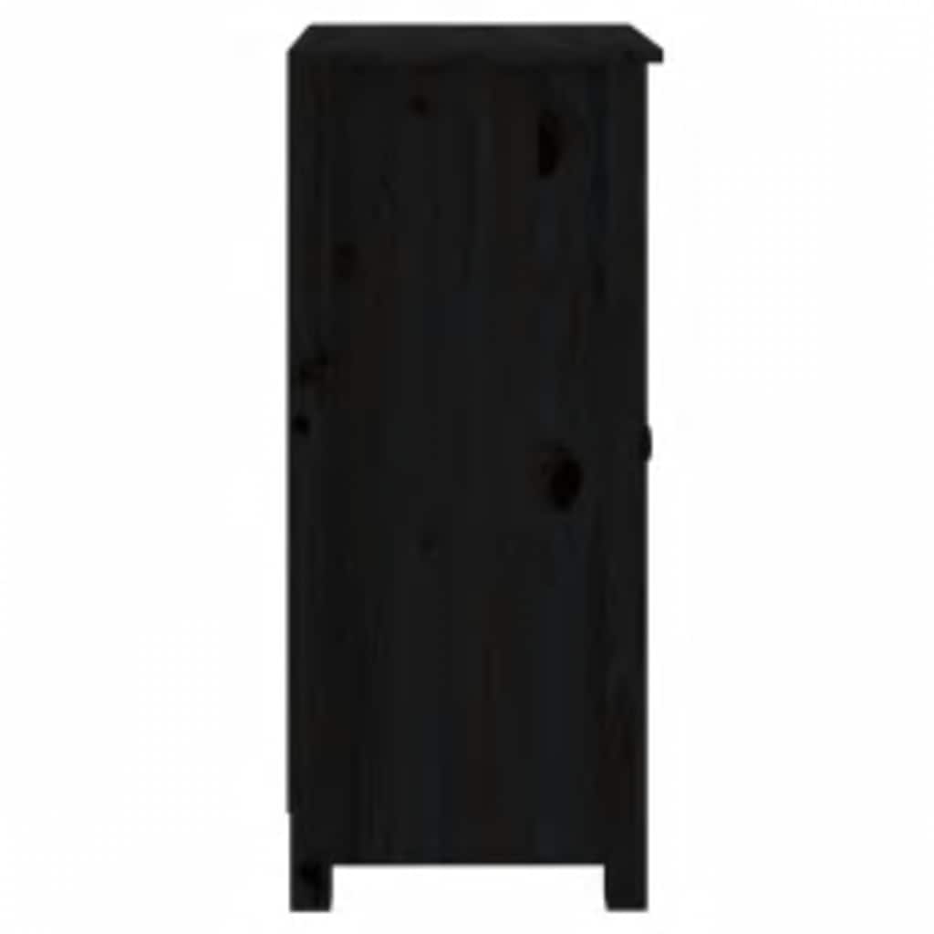 Komode 2 kom crne 39x35x80 cm od masivne borovine
