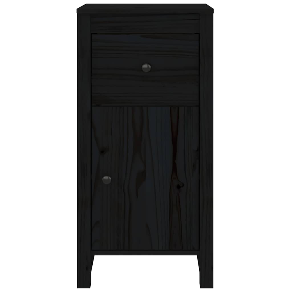 Komode 2 kom crne 40x35x80 cm od masivne borovine