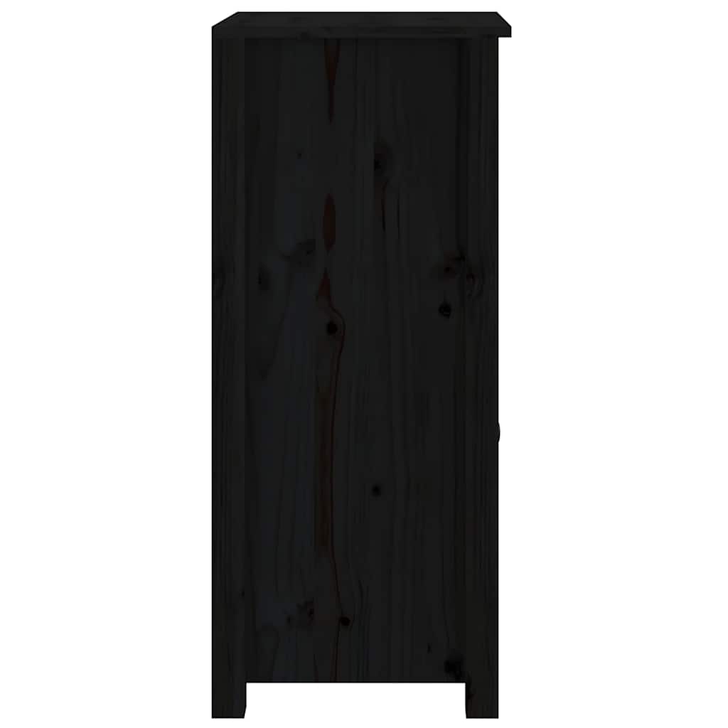 Komode 2 kom crne 40x35x80 cm od masivne borovine