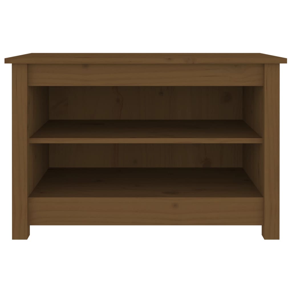 Klupa za cipele boja meda 70 x 38 x 45,5 cm od masivne borovine
