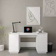 Radni stol bijeli 140 x 50 x 75 cm od masivne borovine