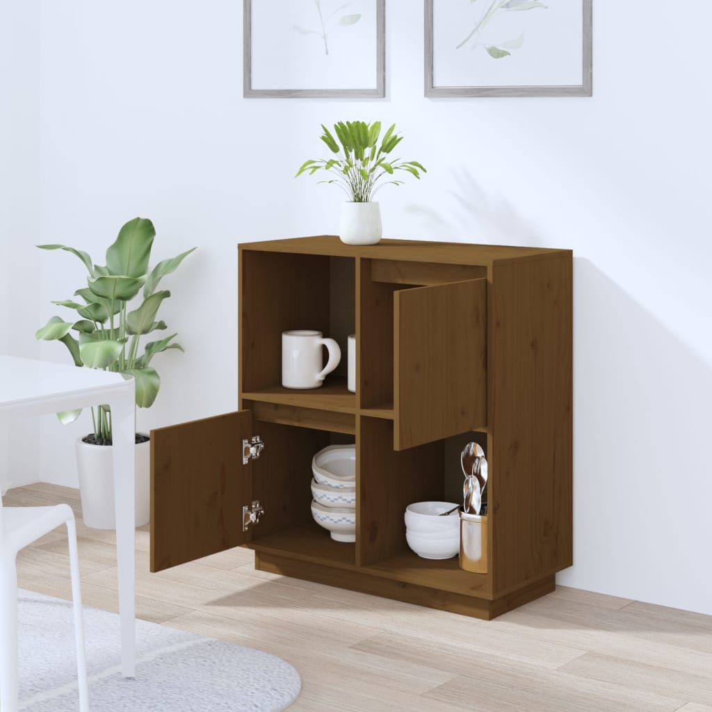 Komoda smeđa boja meda 74 x 35x 80 cm od masivne borovine