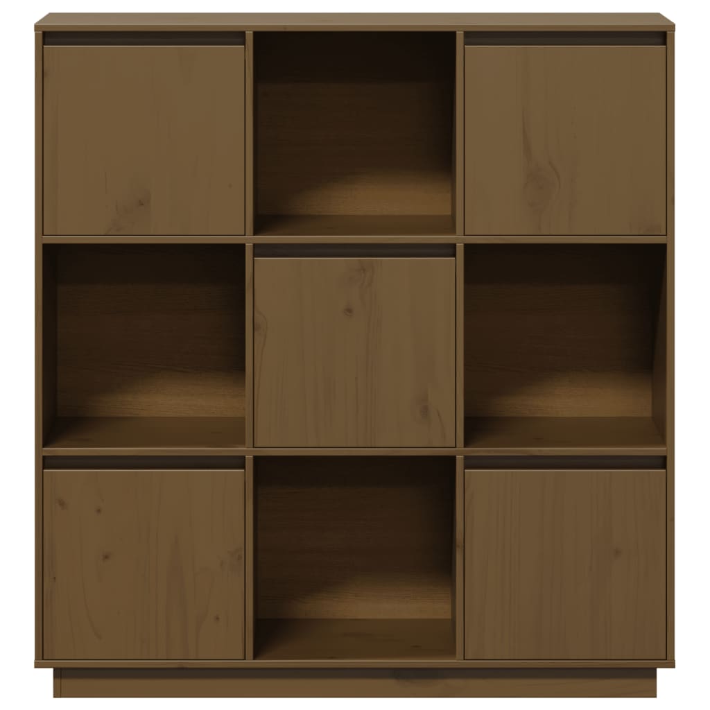 Visoka komoda boja meda 110,5 x 35 x 117 cm od masivne borovine