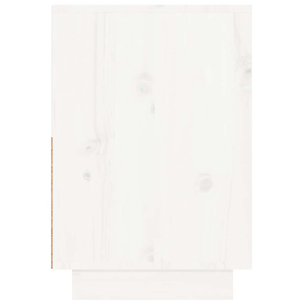 Noćni ormarići 2 kom bijeli 60x34x51 cm od masivne borovine