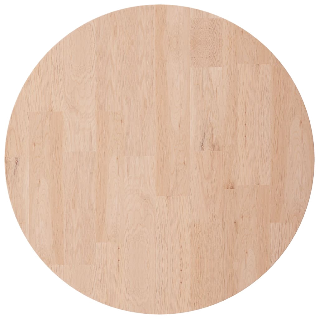 Okrugla stolna ploča Ø 50 x 4 cm netretirana masivna hrastovina