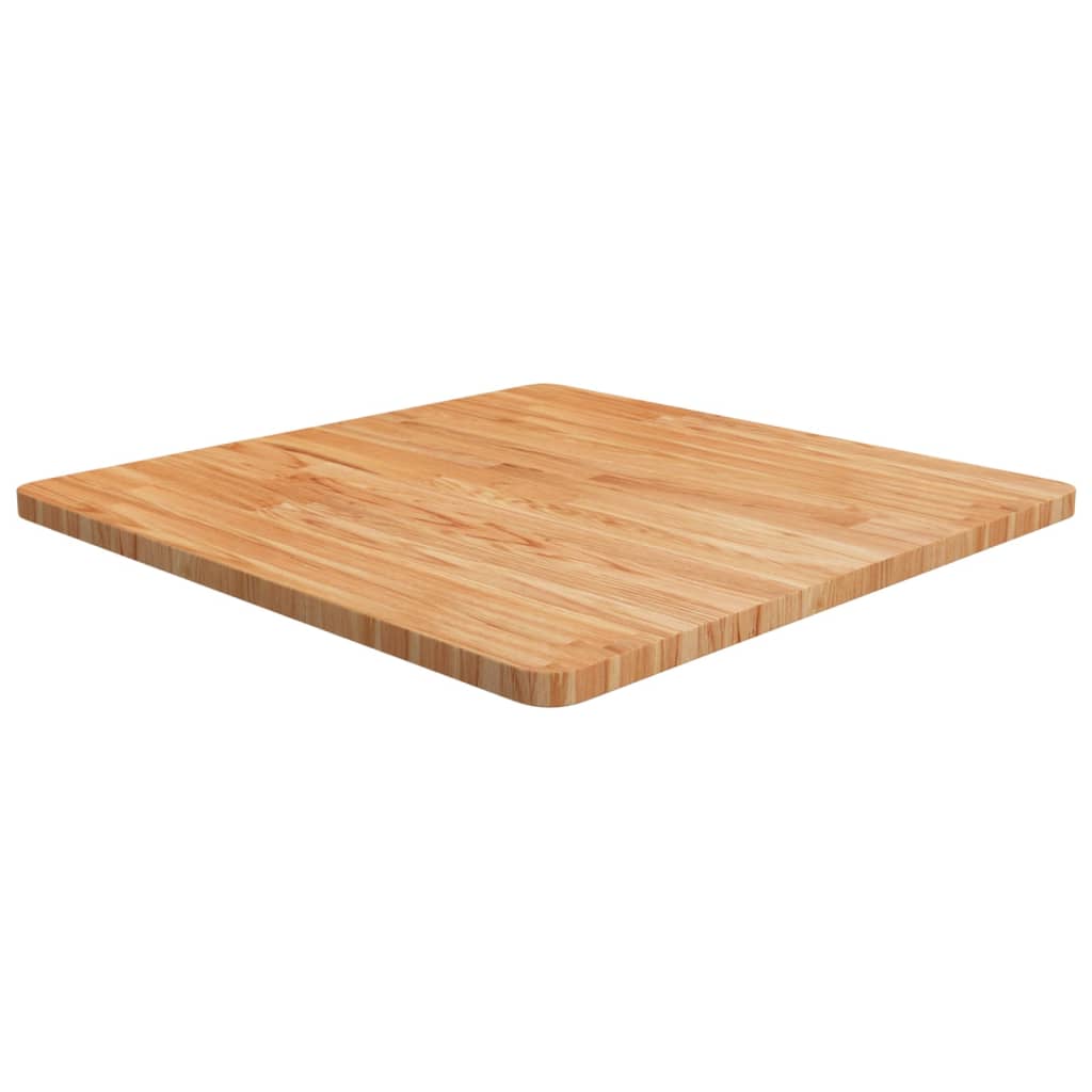 Četvrtasta stolna ploča svjetlosmeđa 70x70x2,5 cm od hrastovine