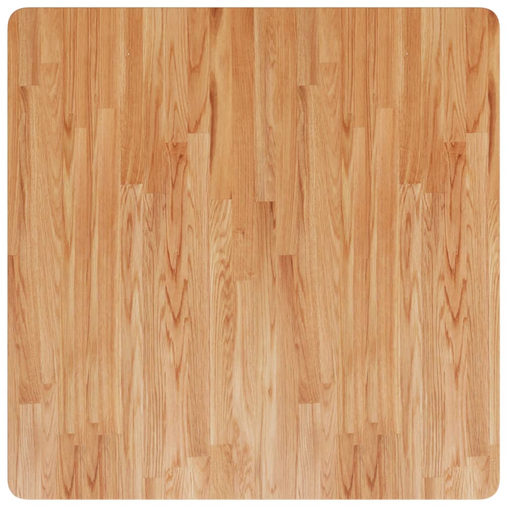 Četvrtasta stolna ploča svjetlosmeđa 80x80x2,5 cm od hrastovine