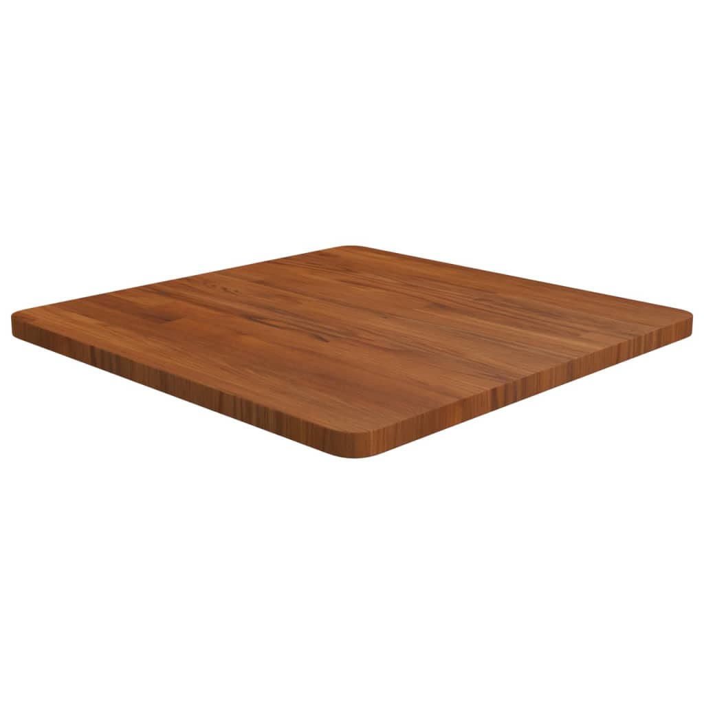 Četvrtasta stolna ploča smeđa 60x60x2,5 cm tretirana hrastovina